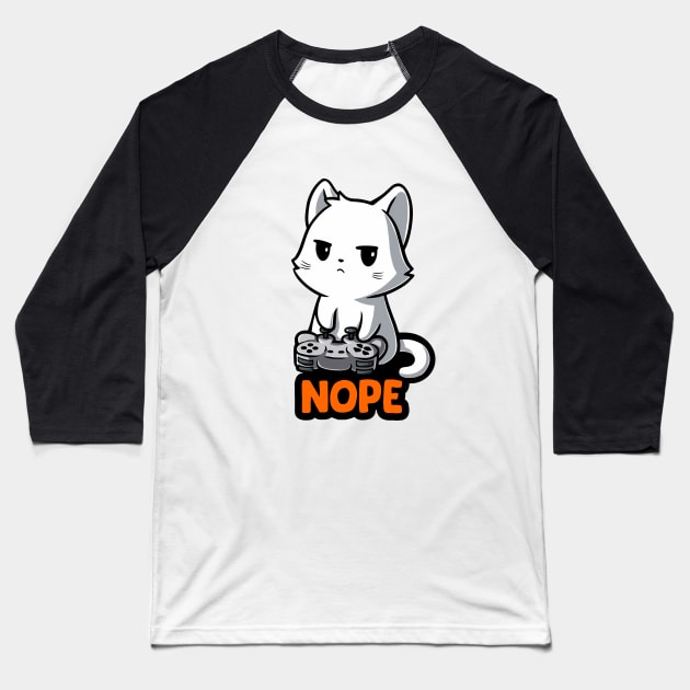 Cat playing games Baseball T-Shirt by My Happy-Design